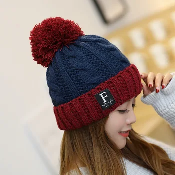 Moda Coreeană Pop Toamna Iarna Lână Hote Căciulă Groasă Cald Pălărie Pentru Fete Scrisoarea Doamnei De Protecție Pentru Urechi Venonat Femeie Tricot Capac