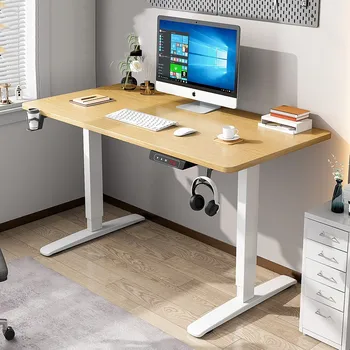 Ieftine preț MDF birou permanent electric stejar reglabil inteligent în picioare electronice de birou pentru calculator
