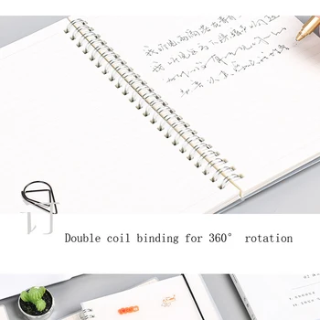4 buc simplu drăguț stil transparent capac din PP de argint dublu bobina notebook școală birou notebook