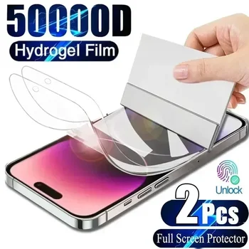 iPhone 14 Pro Sticlă,Sticlă Călită Pentru iPhone 14 Pro,2 buc Capac Complet Hidrogel Film Pentru iPhone 14 Pro Ecran Protector