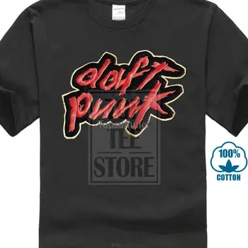 Daft Punk Logo-Ul Temele Descoperire Tricou Negru Dj Barbati Clubbing Tricou Roșu Daft Punk, Electro House 016124
