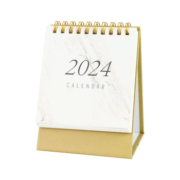 2024 Cadou Școală Motivaționale Masă Flip Peste Calendar De Birou Twin Sârmă De Legare Hârtie Groasă De Planificare Portabil Stand Up Biroul De Acasă