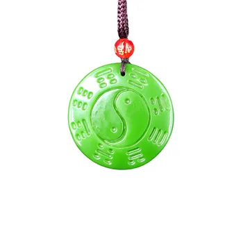 Jad verde Tai Chi Colier Pandantiv Naturale, Bijuterii Cadouri pentru Femei Charm Accesorii de Epocă Cadouri Coliere Barbati Chinezi de Piatra