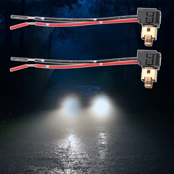 Mufa Cablaj Soclu de Lumină Cablaj Adaptor Faruri LED Titularii de Lampă 2 BUC H1 Fasciculului de cabluri de Alimentare de 12V Sursa