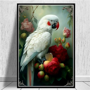 5d Diy Diamant Pictura Papagal goblen Kit Mozaic Colorat Pasăre Patrat/Rotund Decor Acasă Imagine Broderie